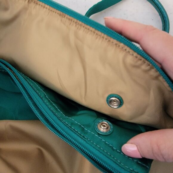 Coach Signature Getaway Packable Weekender Bag w/ Toiletries Bag Green Teal - Picture 11 of 14